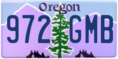 OR license plate 972GMB