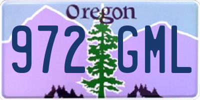 OR license plate 972GML