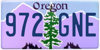OR license plate 972GNE