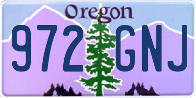 OR license plate 972GNJ
