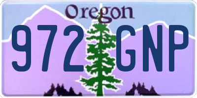 OR license plate 972GNP