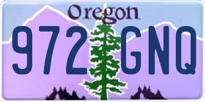 OR license plate 972GNQ