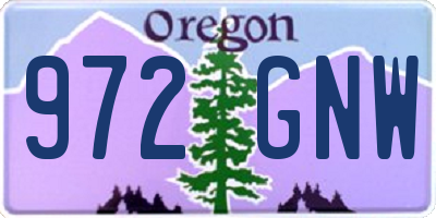 OR license plate 972GNW