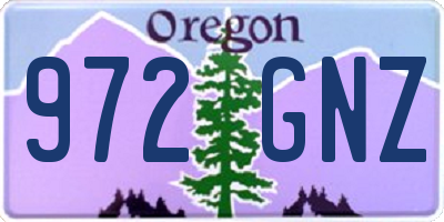 OR license plate 972GNZ
