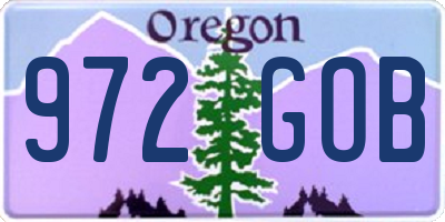 OR license plate 972GOB