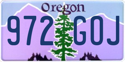 OR license plate 972GOJ