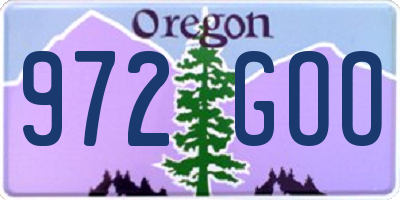 OR license plate 972GOO