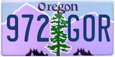 OR license plate 972GOR