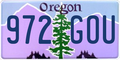 OR license plate 972GOU