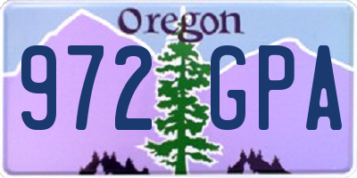 OR license plate 972GPA