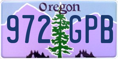 OR license plate 972GPB