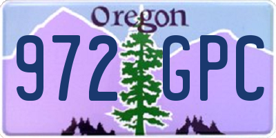 OR license plate 972GPC