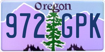 OR license plate 972GPK