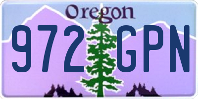OR license plate 972GPN