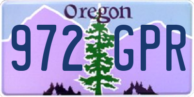 OR license plate 972GPR