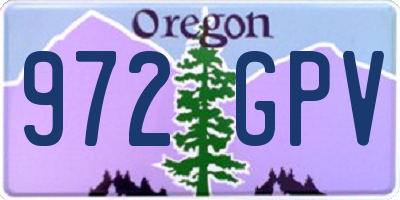 OR license plate 972GPV