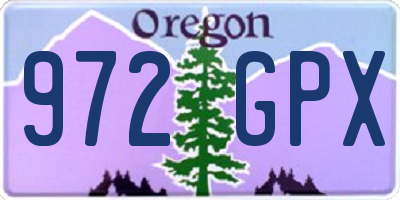 OR license plate 972GPX