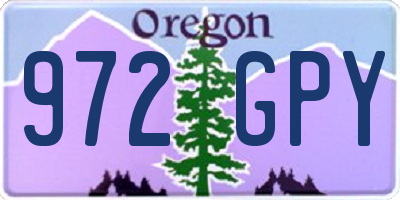 OR license plate 972GPY
