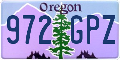 OR license plate 972GPZ
