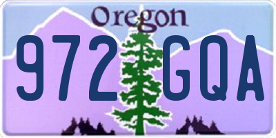 OR license plate 972GQA