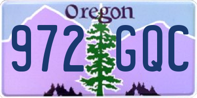 OR license plate 972GQC