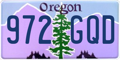 OR license plate 972GQD