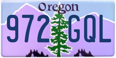 OR license plate 972GQL