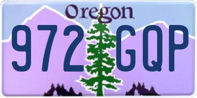 OR license plate 972GQP