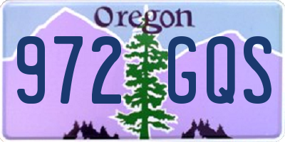 OR license plate 972GQS