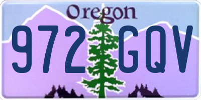 OR license plate 972GQV