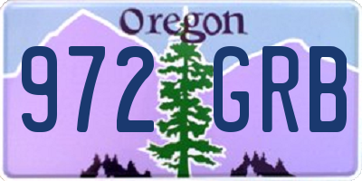 OR license plate 972GRB