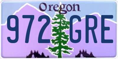 OR license plate 972GRE