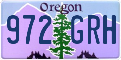 OR license plate 972GRH
