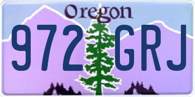 OR license plate 972GRJ