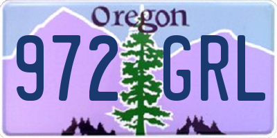 OR license plate 972GRL
