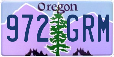 OR license plate 972GRM