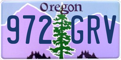 OR license plate 972GRV