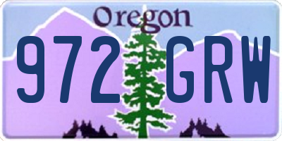 OR license plate 972GRW