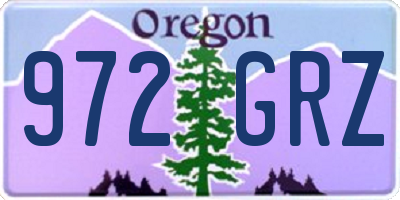 OR license plate 972GRZ
