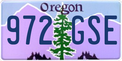 OR license plate 972GSE