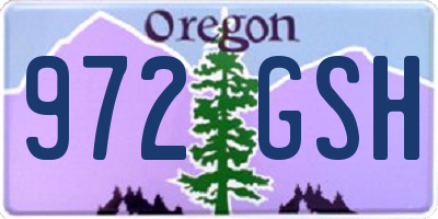 OR license plate 972GSH