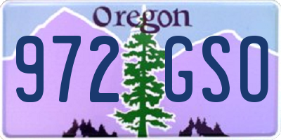 OR license plate 972GSO