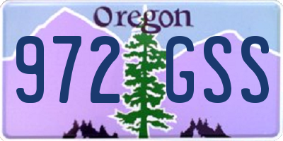 OR license plate 972GSS