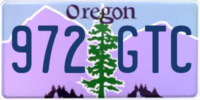 OR license plate 972GTC