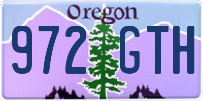 OR license plate 972GTH