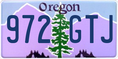 OR license plate 972GTJ