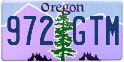 OR license plate 972GTM