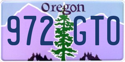 OR license plate 972GTO