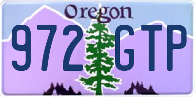 OR license plate 972GTP