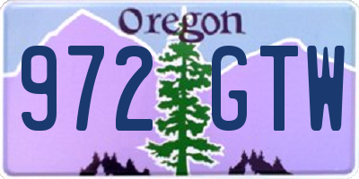 OR license plate 972GTW